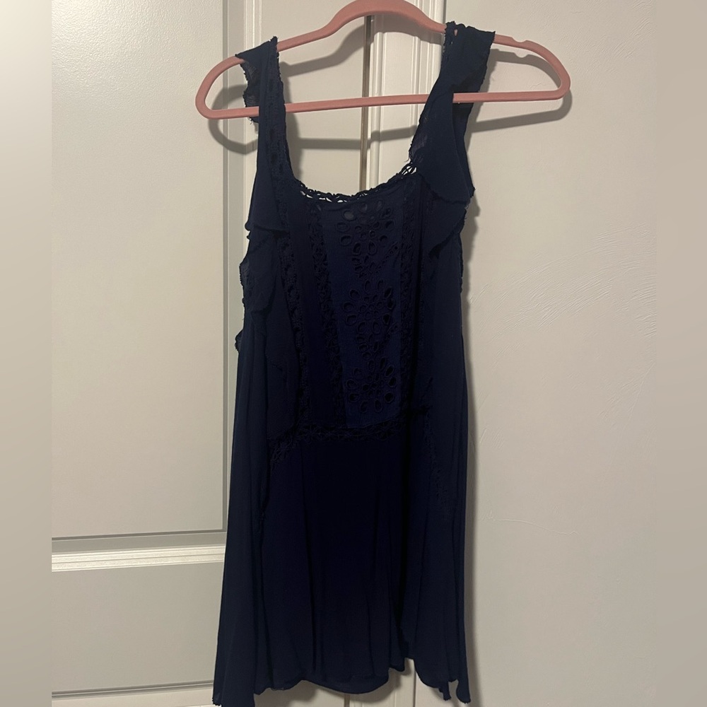 Free people navy mini dress